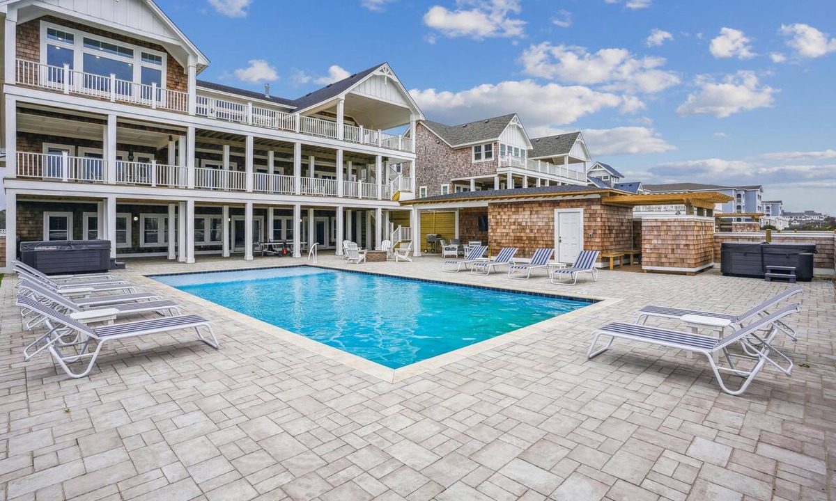 Pine Island House | Basnight - Beautiful New Construction Oceanfront Home with Elevator, Theater, Gameroom and Ocean Views!
