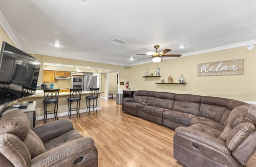 Mission Hills House | Spacious Desert Getaway! 5BR incl/Casita, Yard/Patio, EV, Pool, Games, Horse