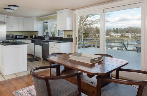 Buzzards Bay Villa | Spacious waterfront home with beach and 3 levels of living space/