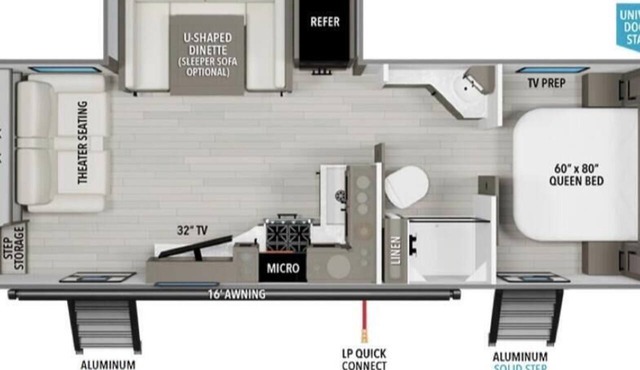 2-bedroom recreational vehicle in soothing Alexander with AC in Alexander