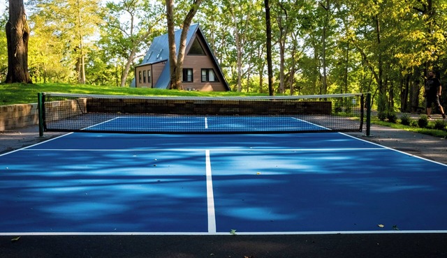 Modern A-Frame Lake Cabin w/Pickleball Ct.4Bd 3Ba in Genoa City
