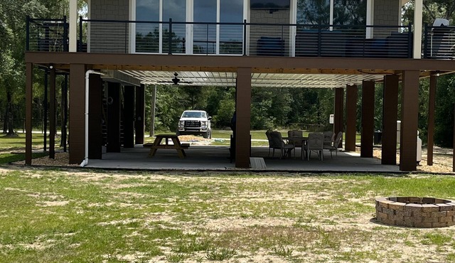New riverfront home across from Rock Bluff Springs on the Suwannee river in Branford