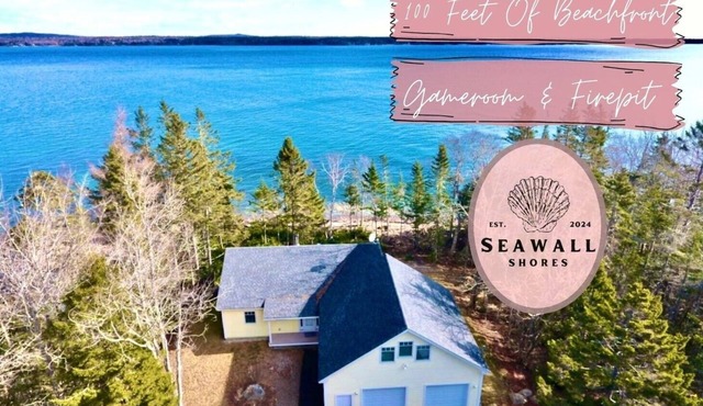 ⭐NEW⭐ Stunning Beachfront Living w/Gameroom & Firepit Near Acadia in Gouldsboro