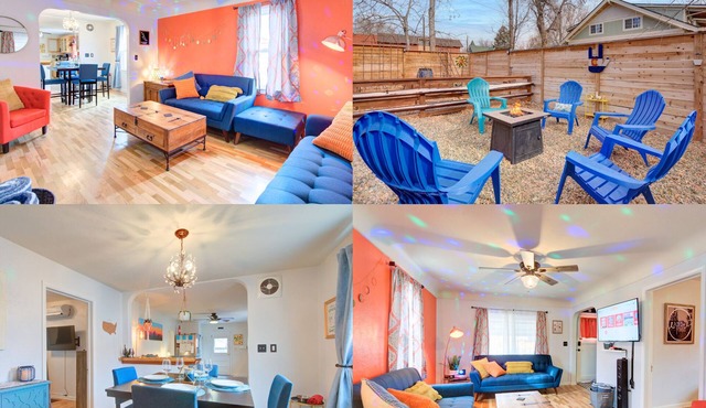 Pet-Friendly Downtown Escape: Fully Fenced Yard, Fire Pit, BBQ & Nintendo Switch in Colorado Springs