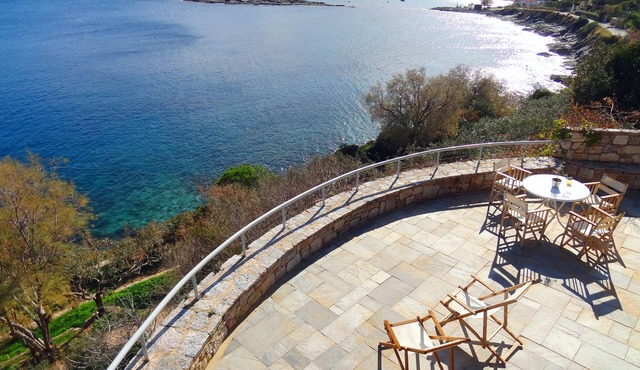 Private Waterfront Stone Villa, Swimming pool, Vast gardens, and Amazing views in Keratea
