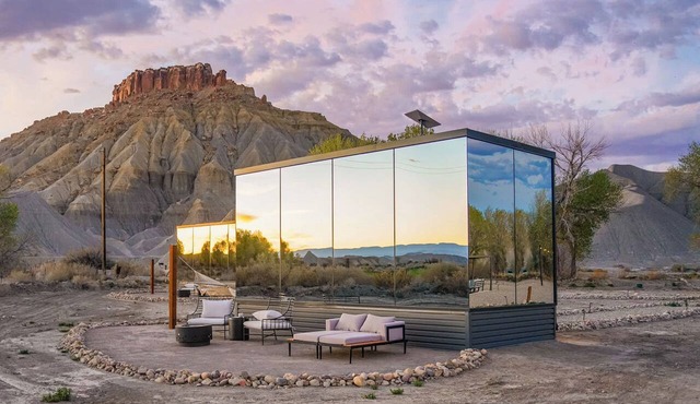 Reflections #1 - Mirror cabin and starry skies in Torrey