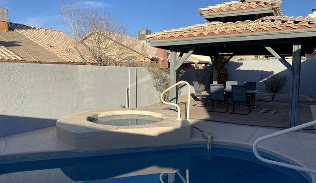 The home features: pool, hot tub and pool table. STR19-00109 in Henderson