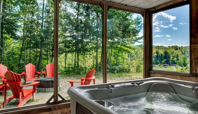 The Rustik refugewith spa in Notre-Dame-de-Pontmain