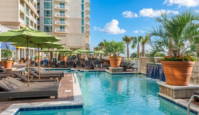 Virginia Beach | Oceanfront Escape | Resort Pool & Beach in Virginia Beach