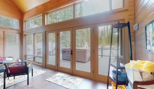 Dog-friendly home with private hot tub, mtn views, deck, wood stove, fireplace in Breckenridge